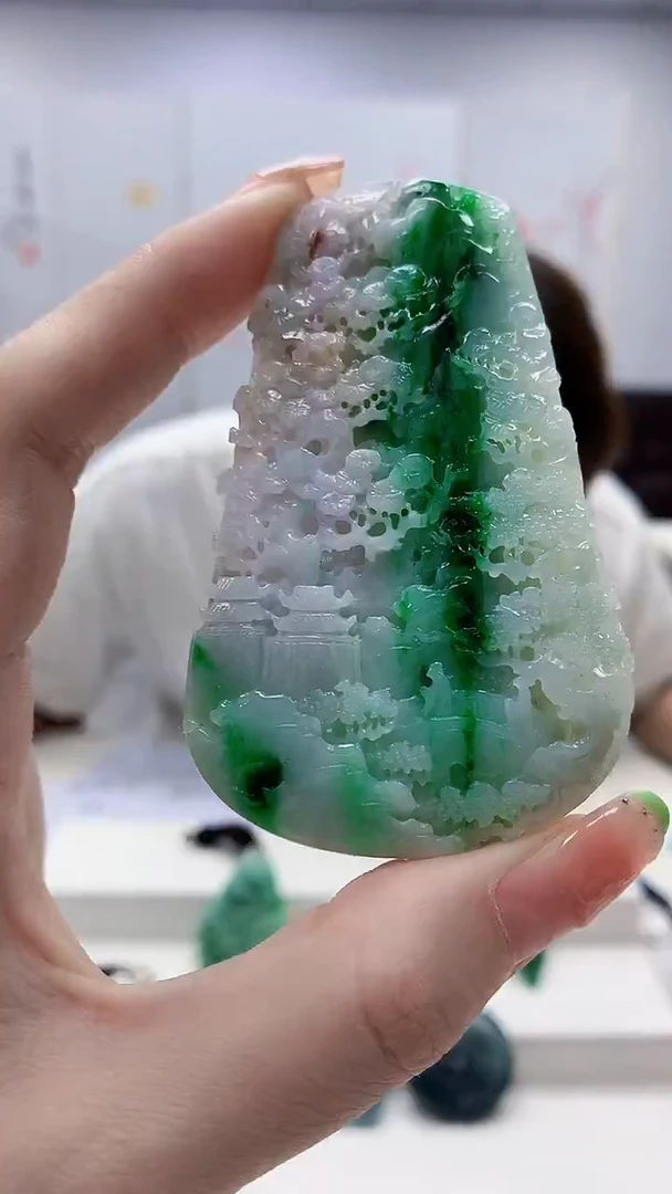 未镶嵌定制翡翠4868ry-毛货挂件160