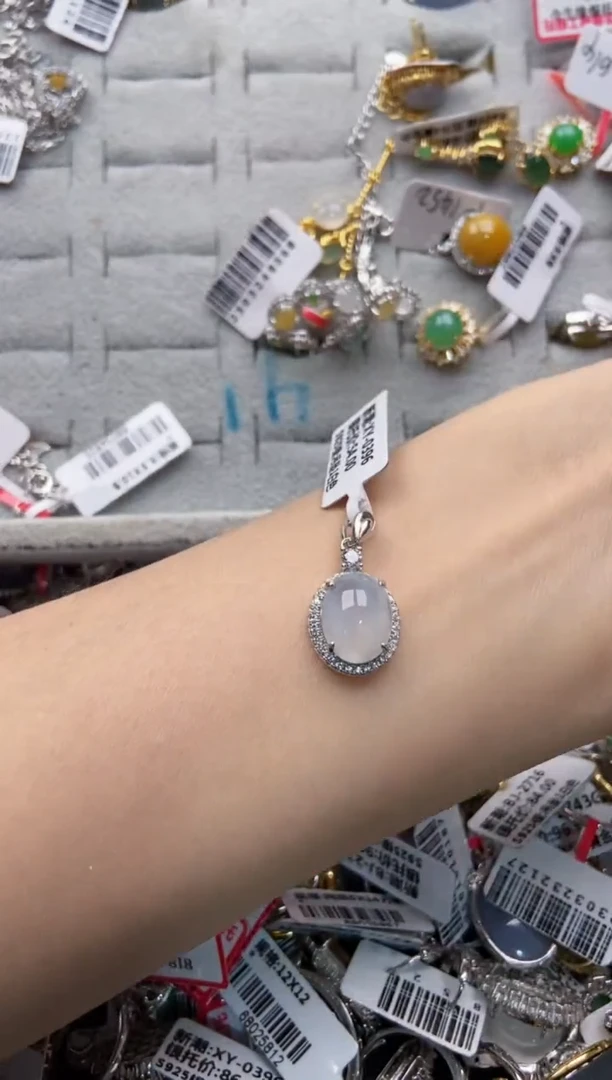 翡翠戒指银S925镶嵌9999---2