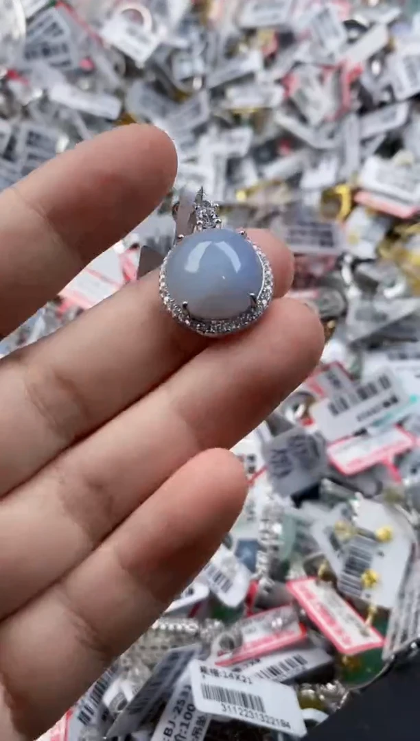 翡翠戒指银S925镶嵌131313      9