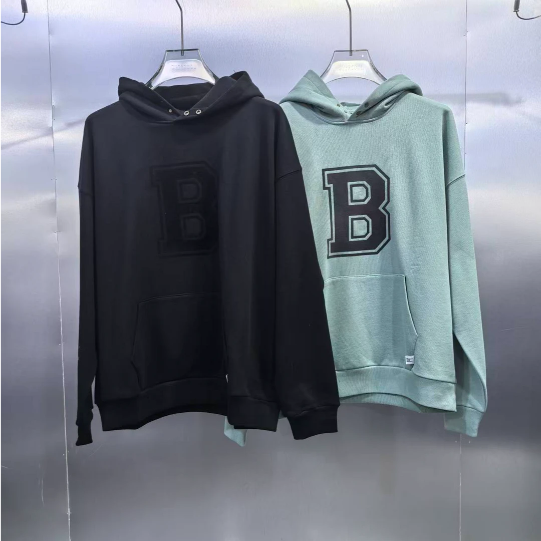 B01-92613-BRI春秋季植绒印花设计时尚连帽卫衣