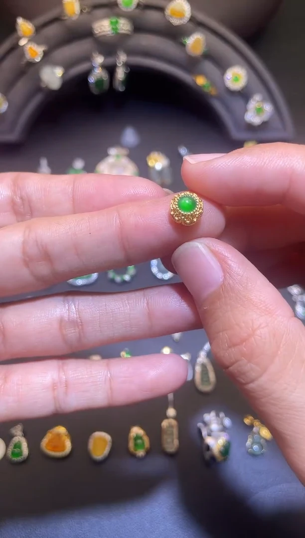 吊坠(不含链)银S925镶嵌翡翠1