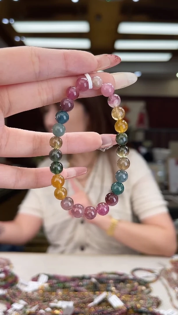 /未镶嵌碧玺7mm+单圈多样性发货