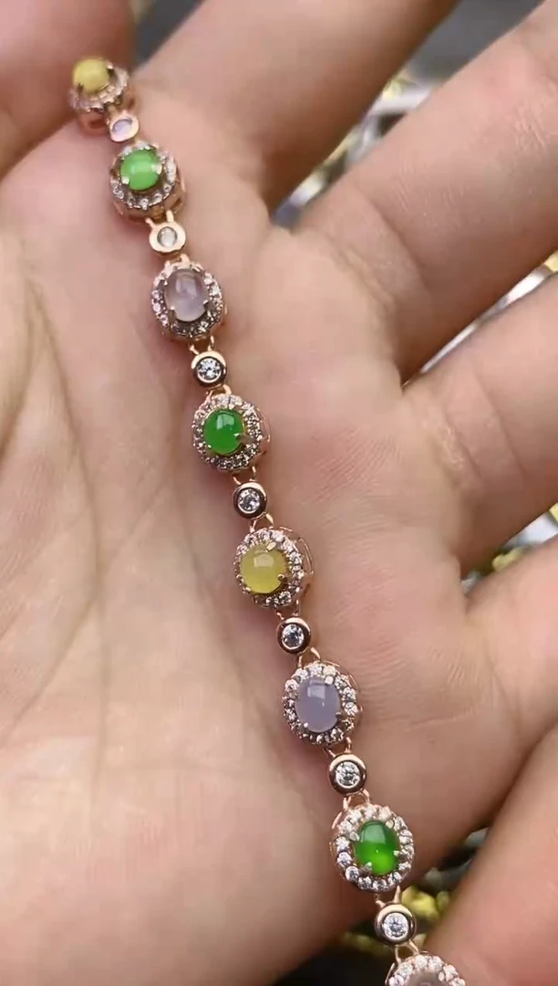 翡翠戒指银S925镶嵌百内无证书