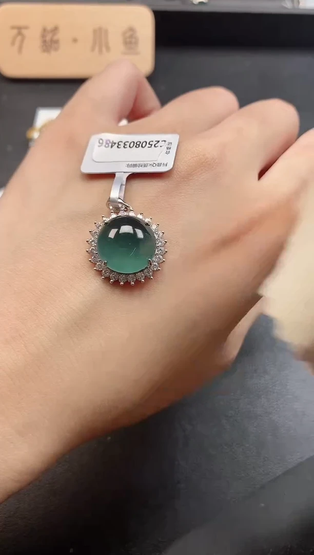 银S925镶嵌戒指翡翠51511
