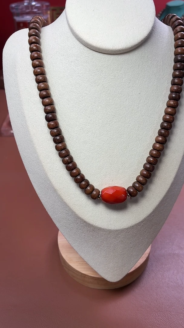 沉香手串沉水越南顺化紫棋红油玉化5*8三圈设计