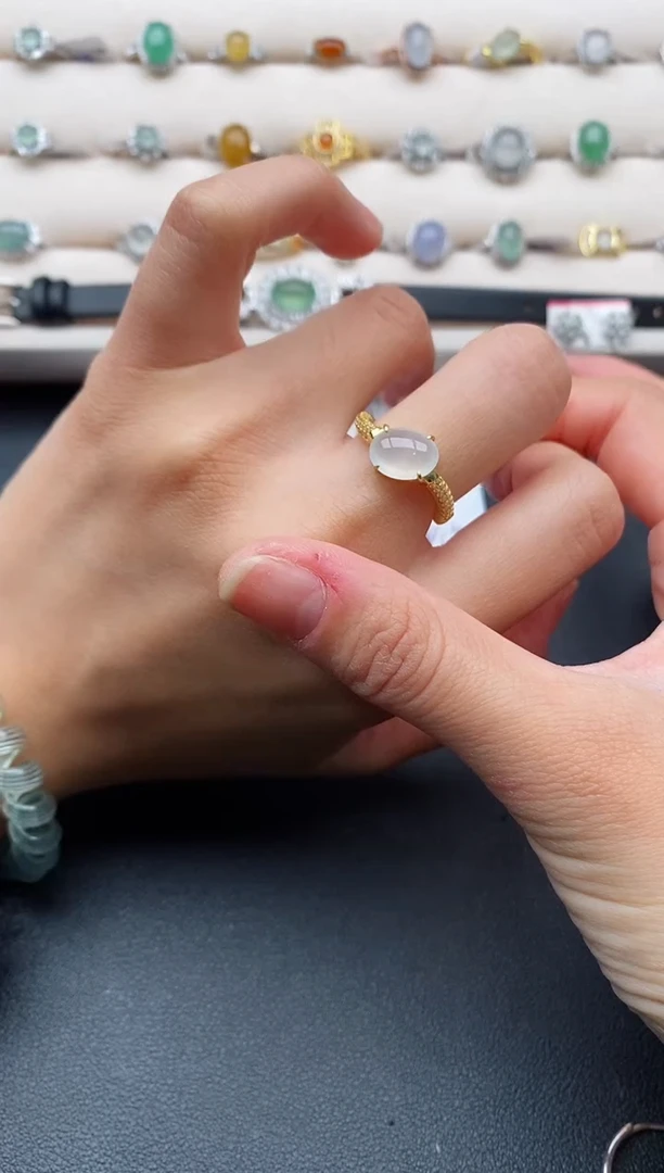 银S925镶嵌戒指翡翠1111111111+3