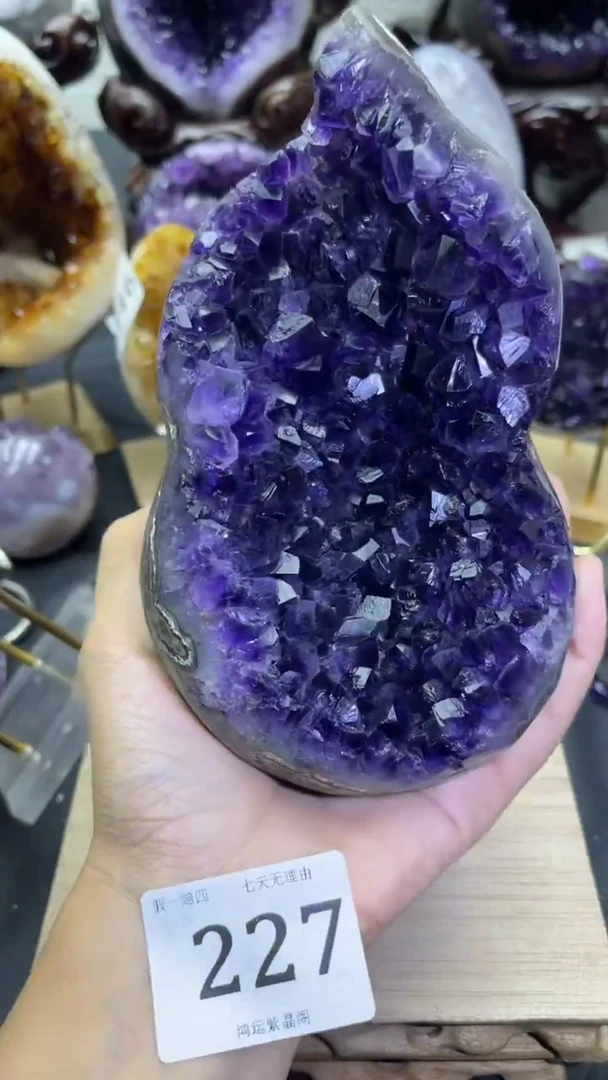 未镶嵌大型摆件（非配饰）紫晶227号葫芦