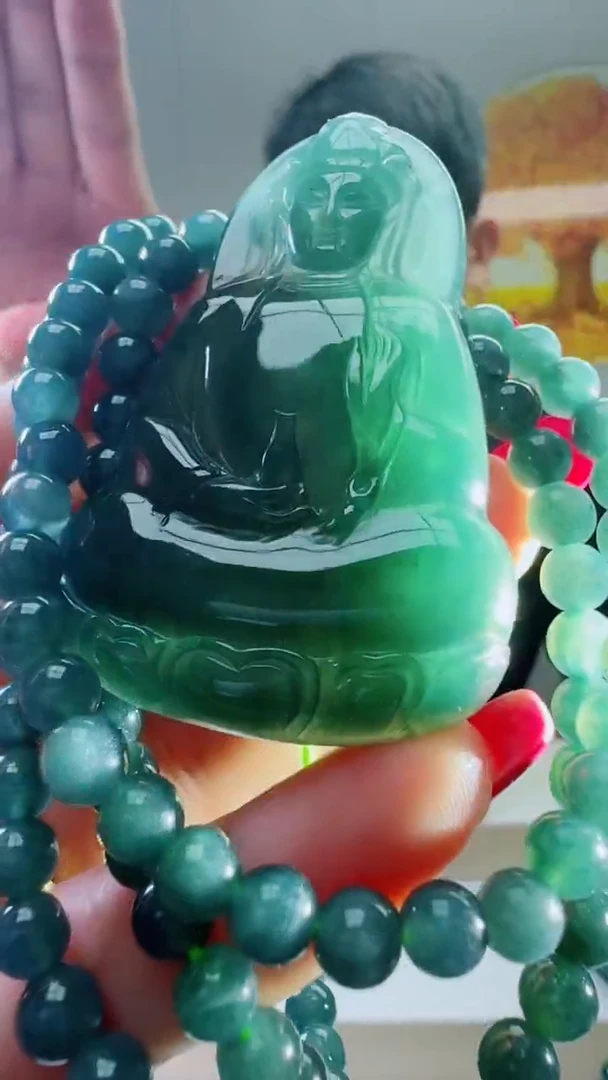 颈饰未镶嵌翡翠天然A货翡翠  多样性随机发其一