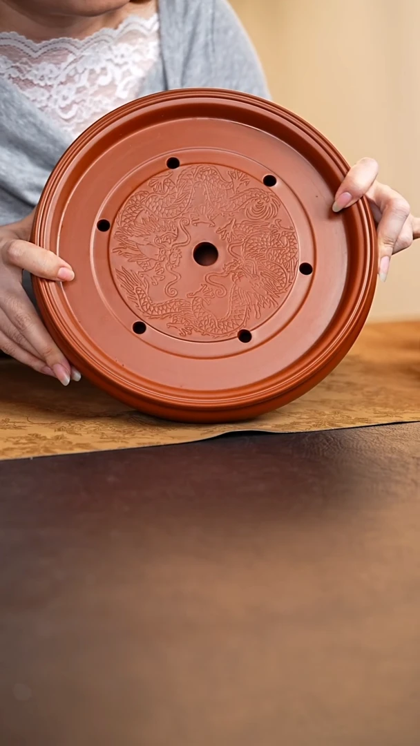 双龙戏珠朱泥干泡