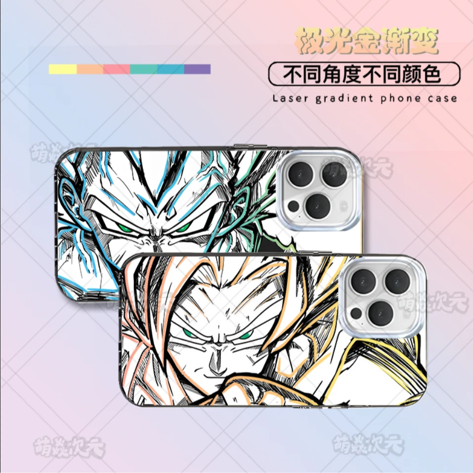 龙珠悟空贝吉塔适用苹果华为VIVO小米OPPO一加二次元极光金手机壳