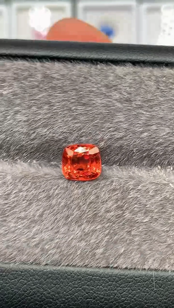 【闪购商品】定制尖晶石裸石未镶嵌枕型 爱马仕橙色调尖晶石 1.90ct
