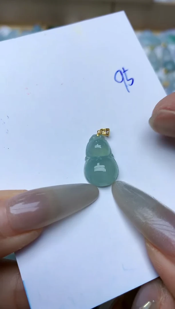 【闪购商品】翡翠颈饰18K金镶嵌天然A货翡翠