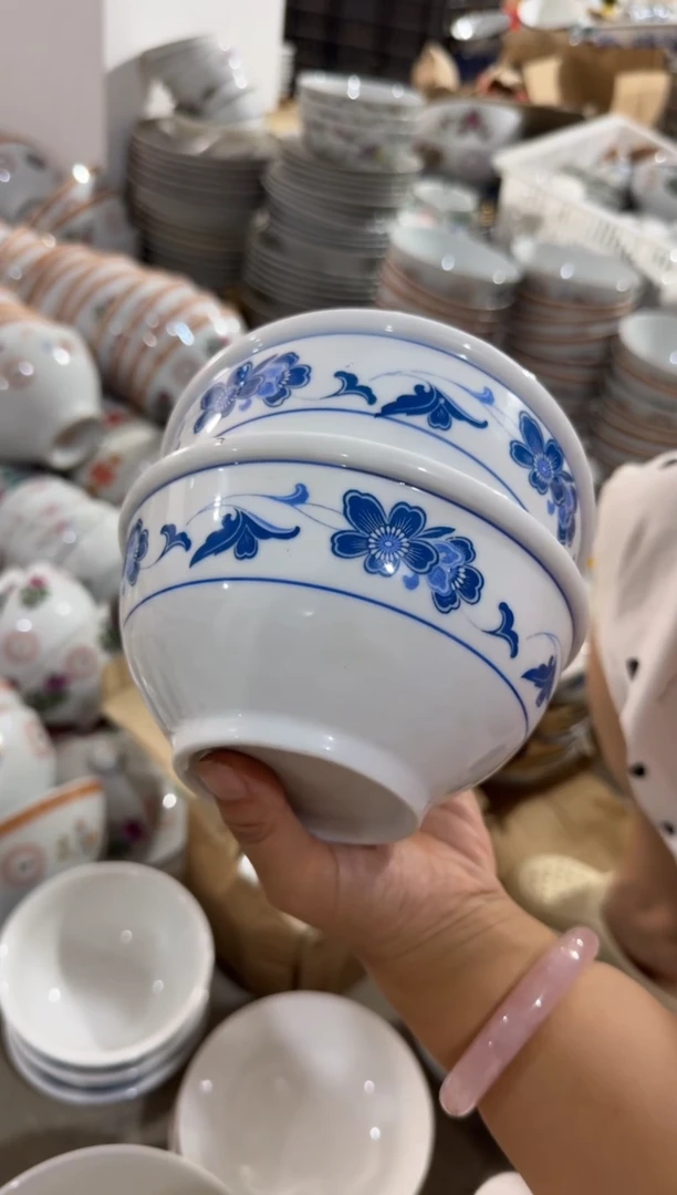 摆件蓝海棠碗14厘米有瑕请慎拍