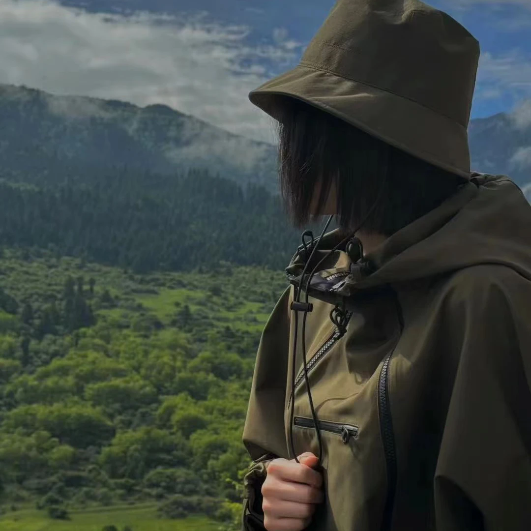 顶奢户外登山露营 L*P风高性能重工连帽外套 宽松休闲冲锋衣