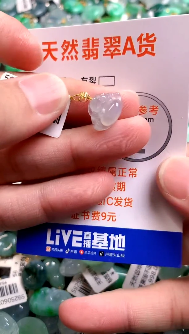 颈饰18K金镶嵌翡翠0818725071