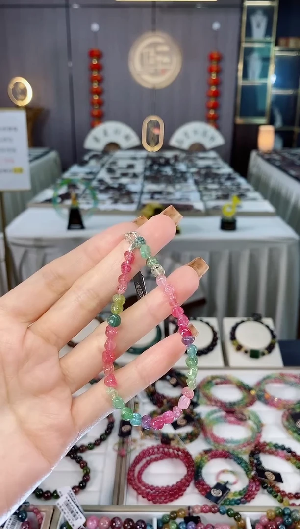 未镶嵌老矿碧玺单圈手串碧玺dan多样性发货一条
