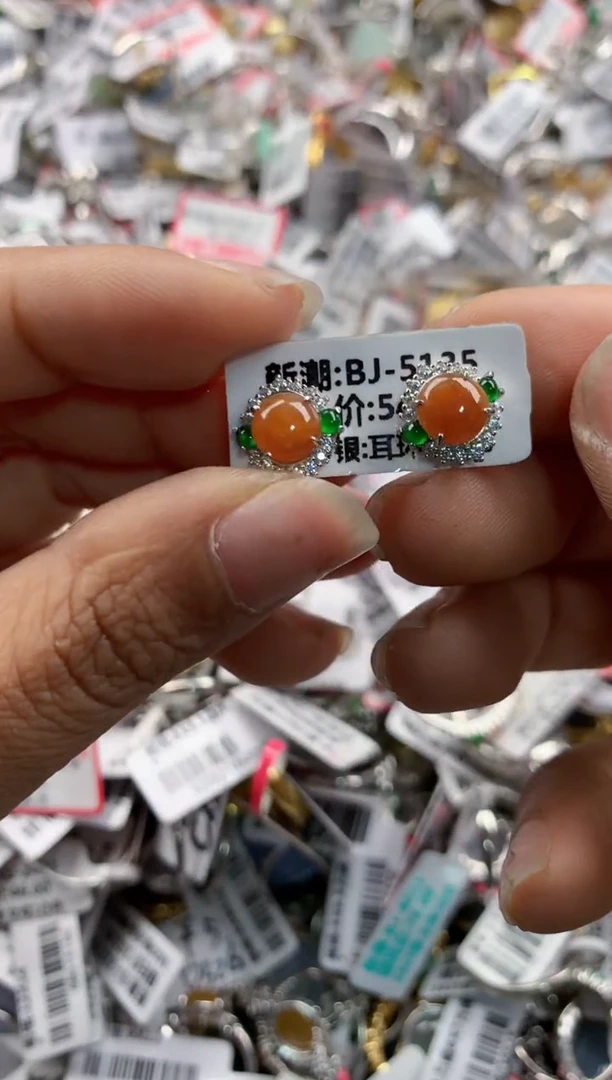 银S925镶嵌戒指翡翠888---6