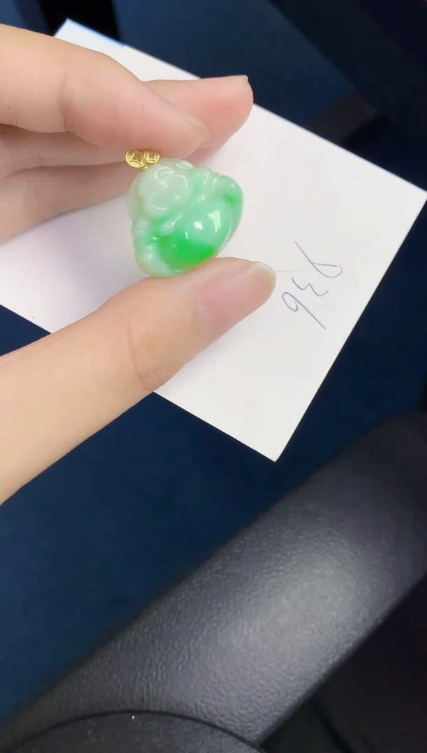 翡翠银S925镶嵌颈饰天然翡翠緬甸A貨