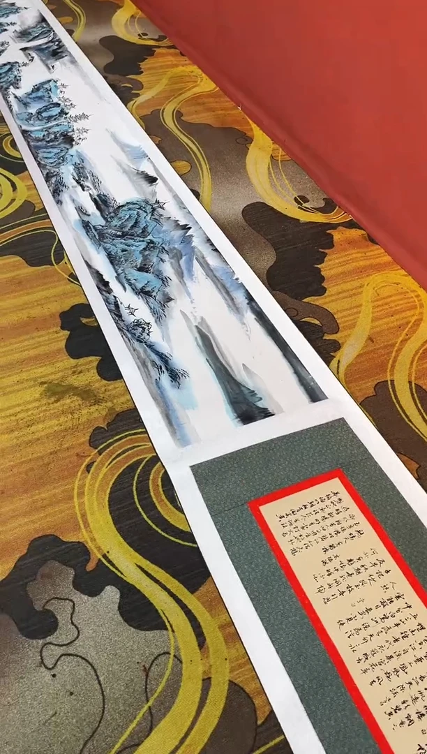 国画释隆一长卷黄鹤楼