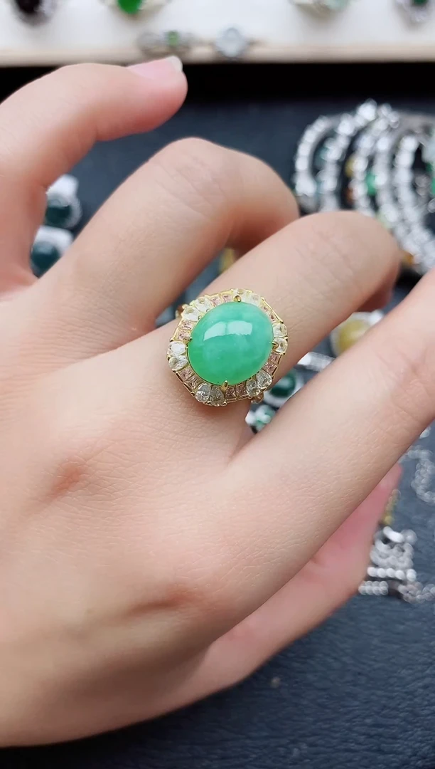 【闪购商品】翡翠戒指银S925镶嵌111111
