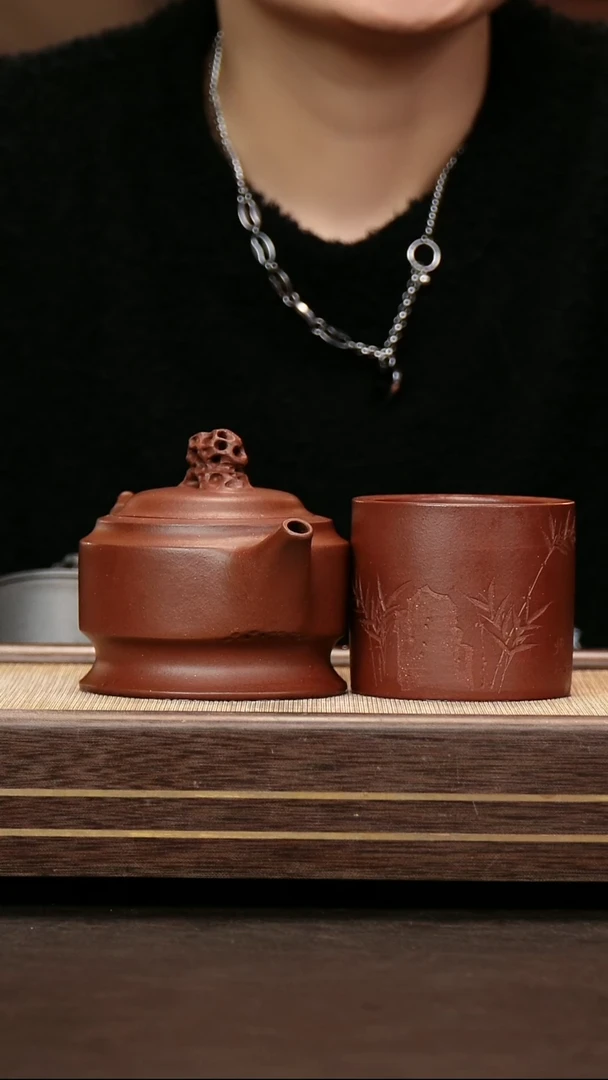 茶壶紫砂云根料 磐石+杯子