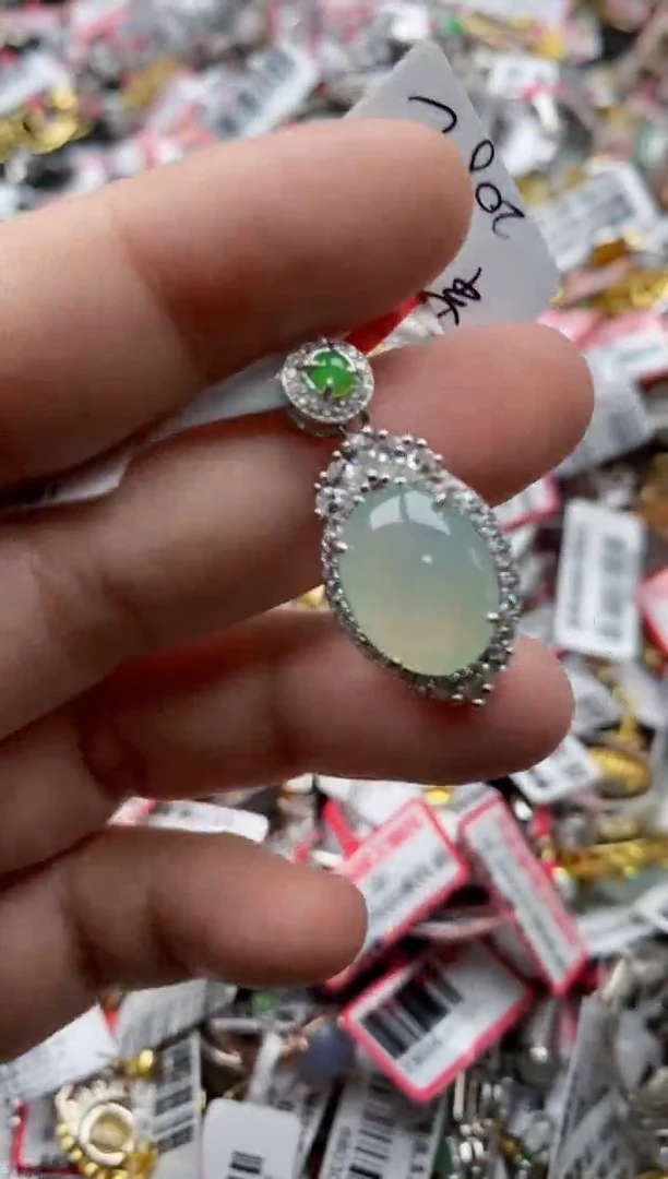 【闪购商品】翡翠戒指银S925镶嵌22222---2