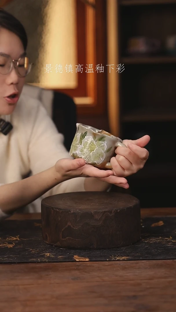陶瓷景德镇高温釉下手绘陶瓷@L405@