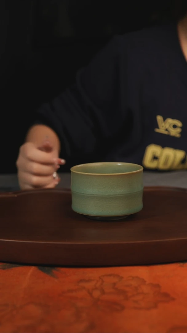 杯子s*n柴烧 大竹节一级 汝州原产地原矿仿古老釉