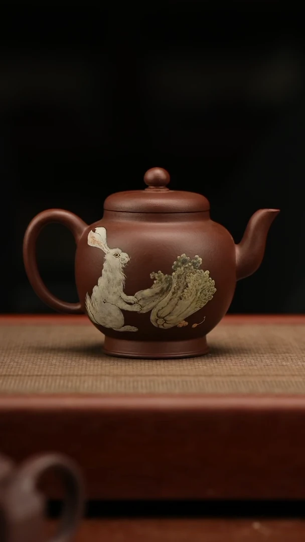 茶壶紫砂紫泥  南州高仕 220毫升 玉兔