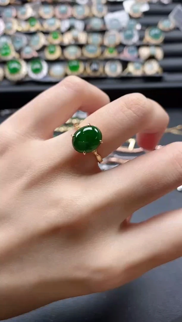 【闪购商品】翡翠戒指银S925镶嵌51511