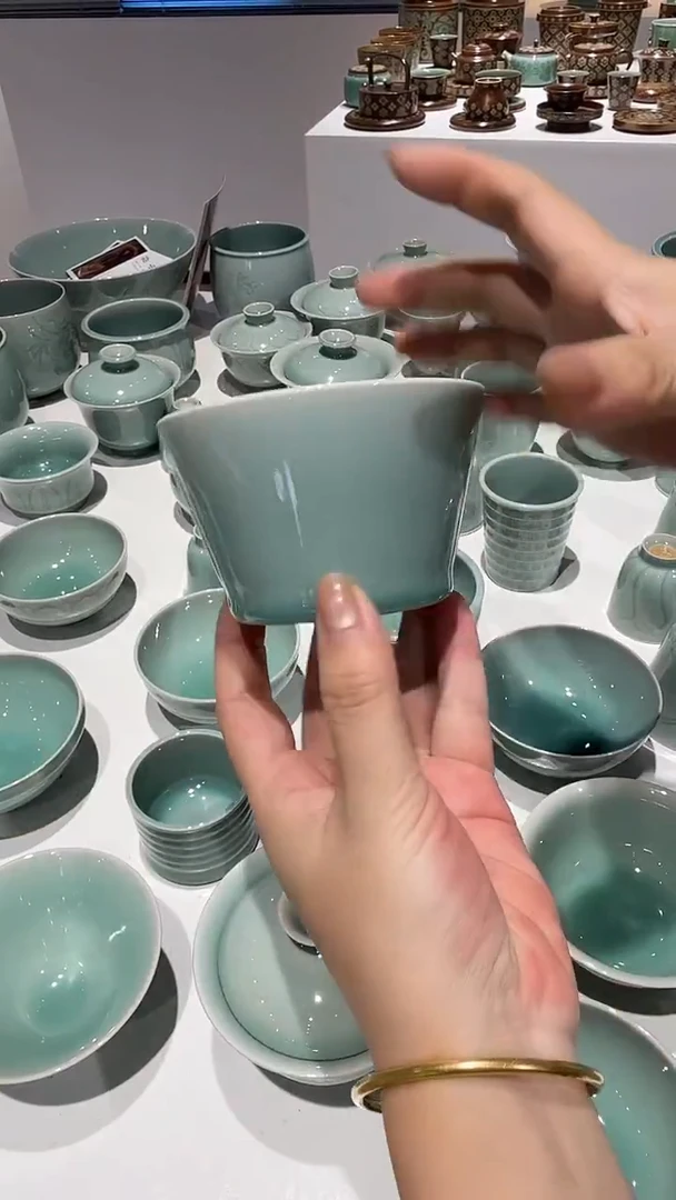 青瓷手工茶器包邮