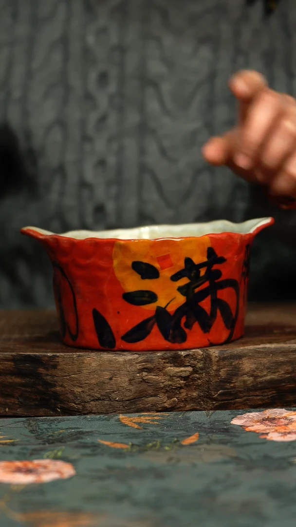 【闪购商品】杯釉下彩手工手绘同款陶器