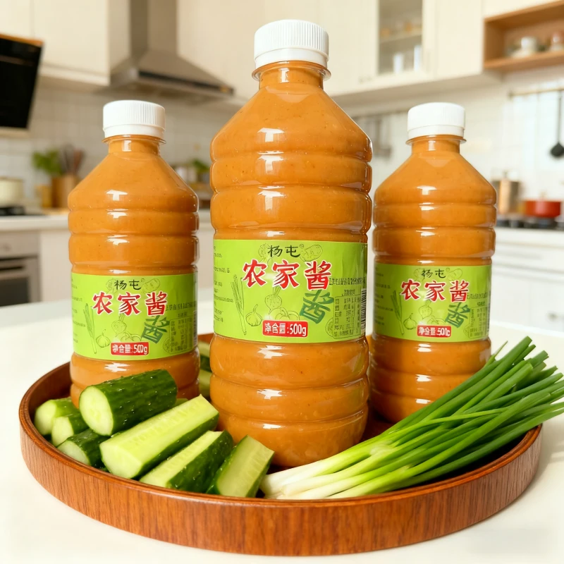 东北农家酱黄豆酱纯手工发酵臭酱地道烹饪蘸菜酱一斤/瓶蘸酱菜