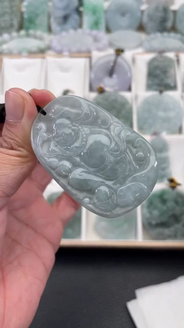颈饰未镶嵌翡翠天然缅甸翡翠A货156