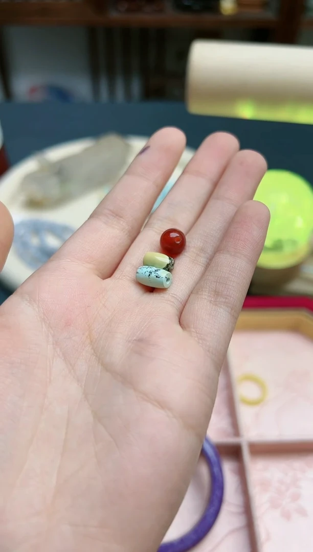 【闪购商品】玛瑙/玉髓配饰未镶嵌玛瑙筒珠一对装*1 ZD