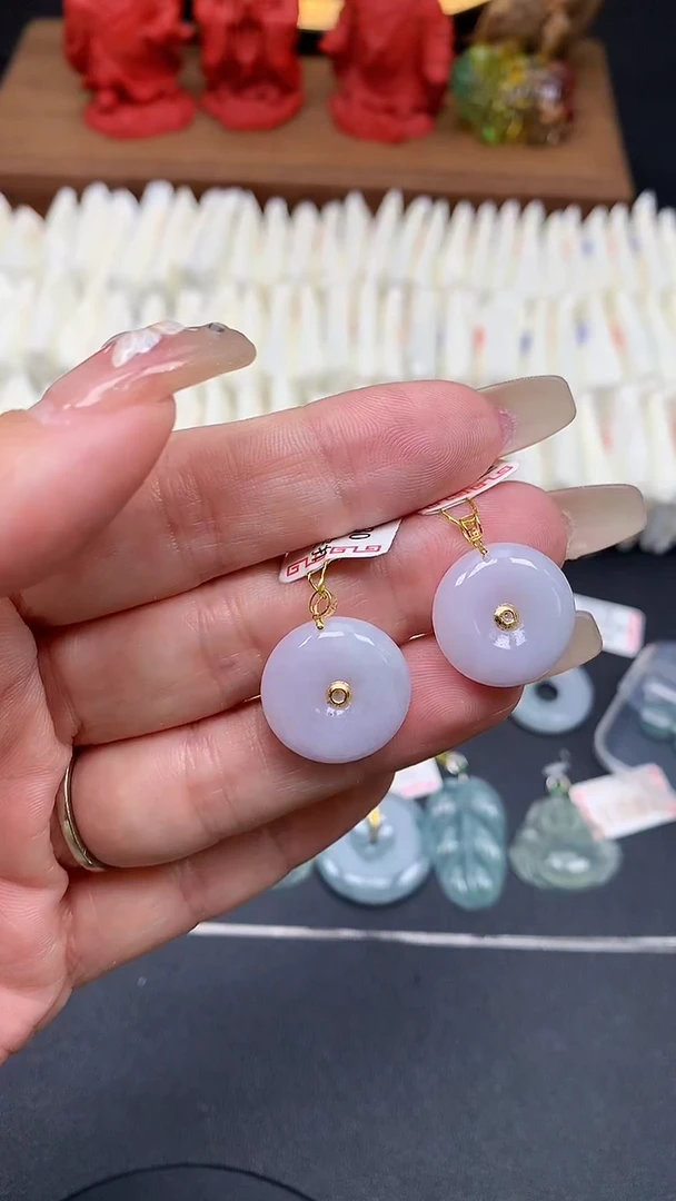 【闪购商品】翡翠吊坠(不含链)18K金镶嵌MS150512（多样性发一件）