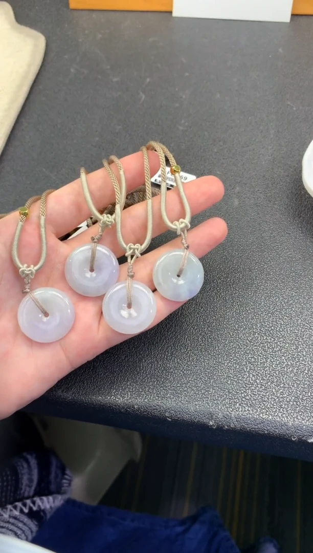 翡翠未镶嵌项链FC469 翡翠平安扣吊坠 多样性发其一