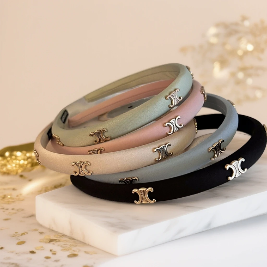 简约风复古风女高级感休闲风发箍少女个性轻奢小香风时尚气质百搭