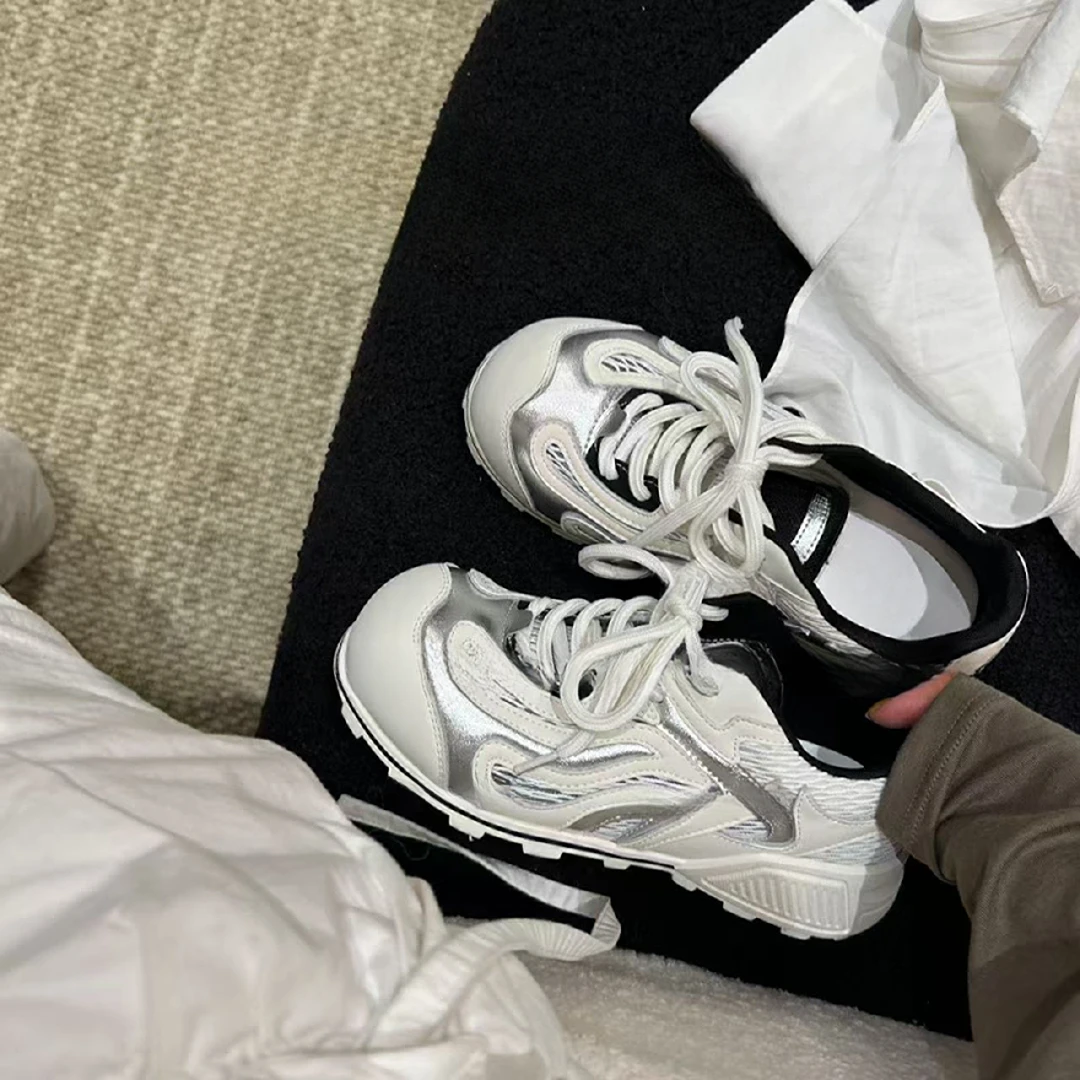 “失序美学”保龄球鞋阿甘鞋女2025春夏季新款透气百搭运动休闲鞋