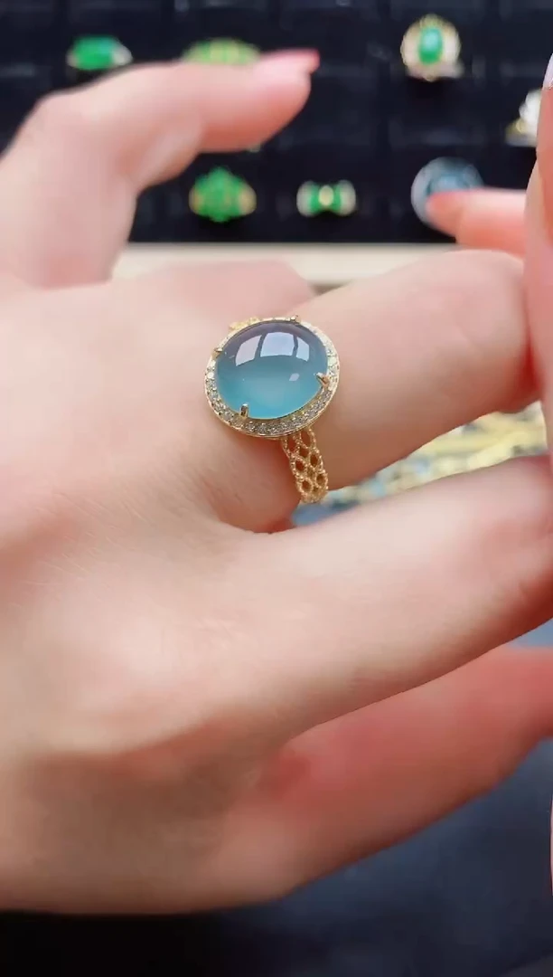 【闪购商品】翡翠戒指银S925镶嵌12121