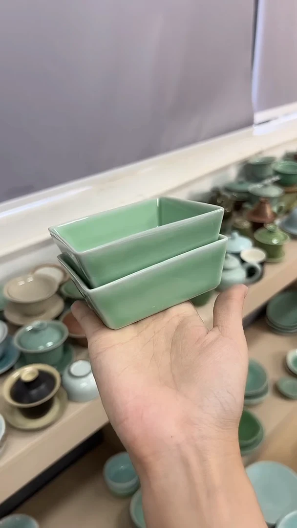 龙泉云间青瓷小米茶器