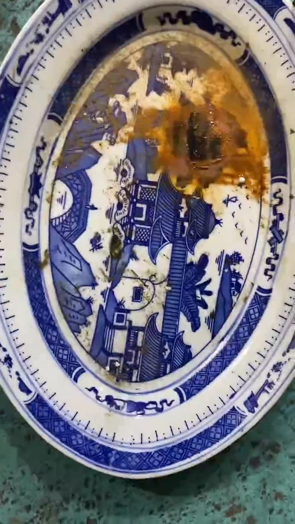 摆件青花梧桐大鱼盘