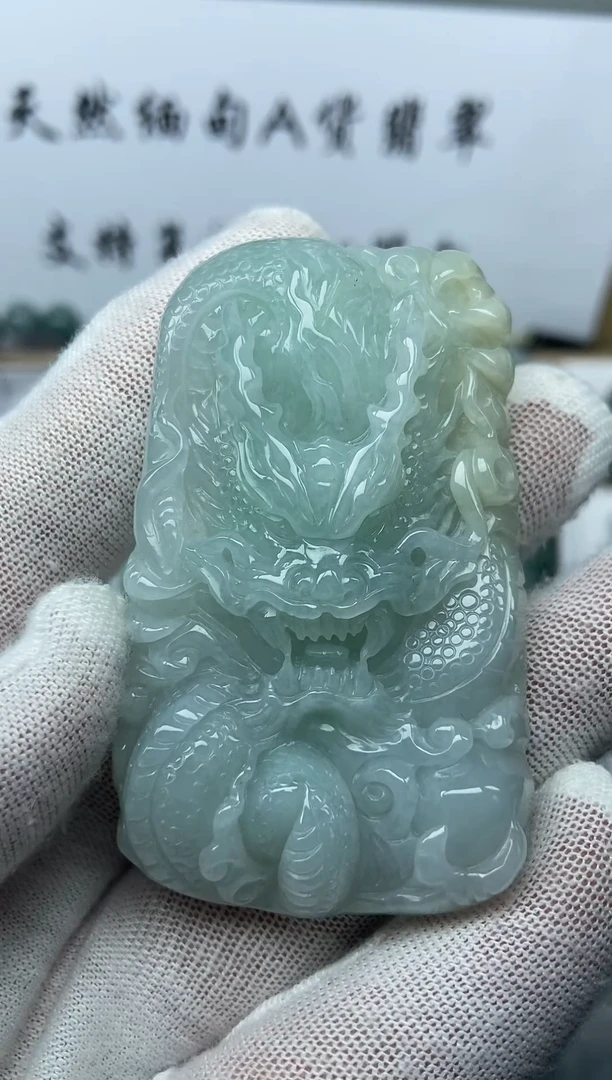 颈饰未镶嵌翡翠龙牌