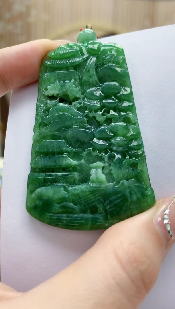 定制翡翠未镶嵌4852jw-毛货挂件32