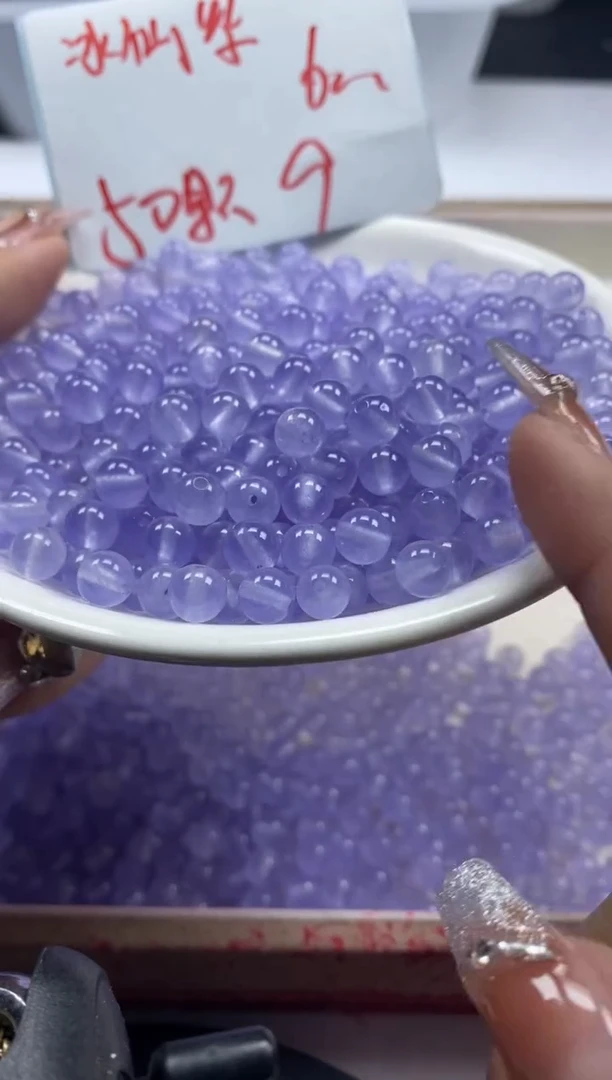 【闪购商品】玛瑙/玉髓颈饰未镶嵌w2161冰仙紫6mm*50颗