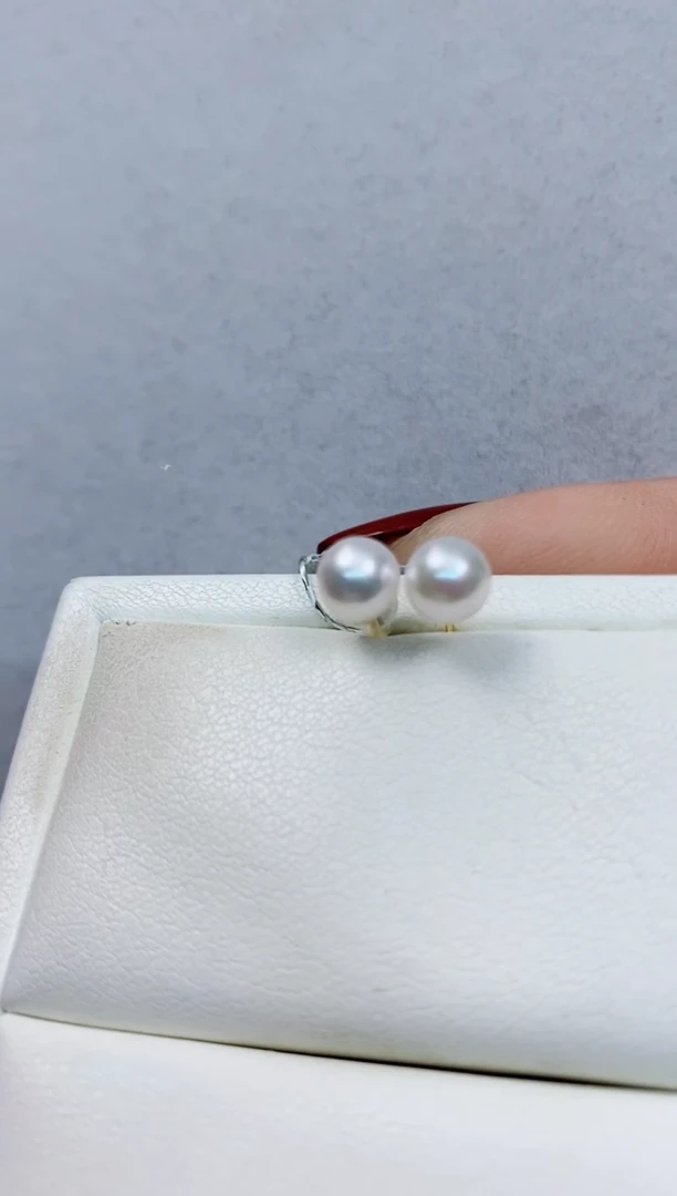 【闪购商品】海水珍珠耳饰18K金镶嵌5.5-6Akoya海水珍珠耳饰