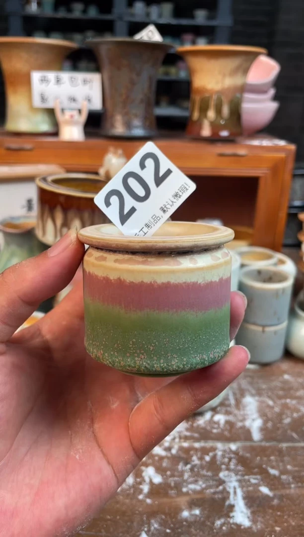 瓷片202小芳花盆编号
