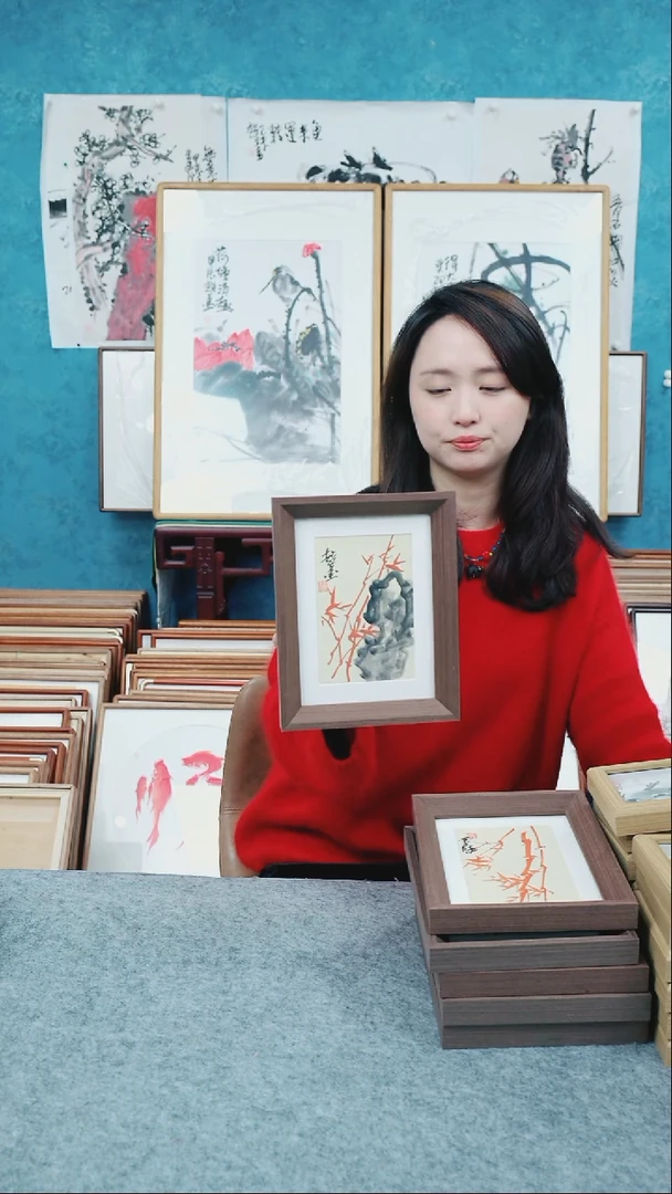 【闪购商品】国画8寸郑志超老师木质摆台