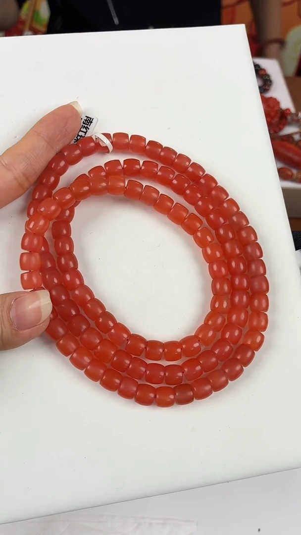 未镶嵌保山哑光直切多圈8mm南红玛瑙（多样式发其一）