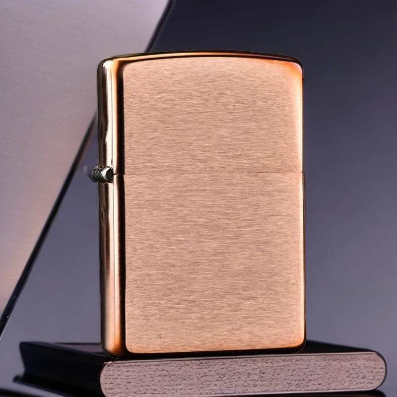 【热卖】zippo打火机美版原版48107紫铜光板原装进口之宝煤油MBJ1